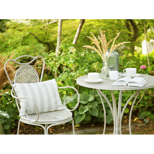 Mesa bistrô CILENTO 71 cm 71 cm Metal Cinzento Mesa bistrô CILENTO 71 cm 71 cm Metal Cinzento