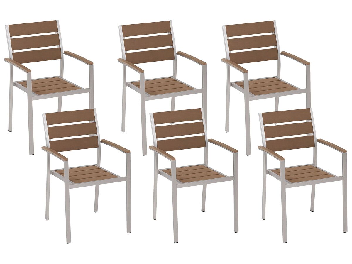 Beliani Silla de jardín VERNIO Marrón