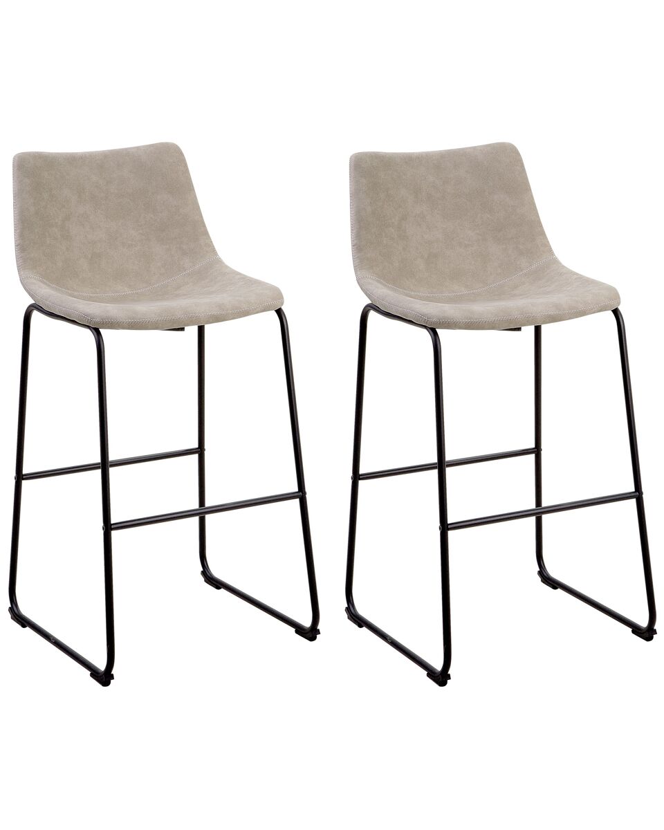 Beliani Silla de bar FRANKS Beige