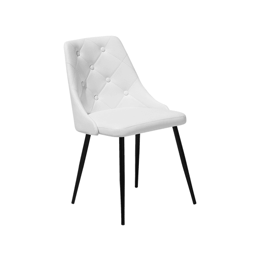 Conjunto de 2 cadeiras de jantar VALERIE Pele sintética Branco