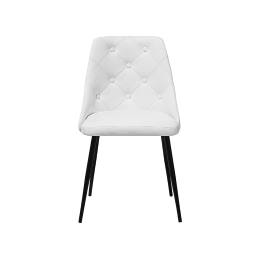 Conjunto de 2 cadeiras de jantar VALERIE Pele sintética Branco