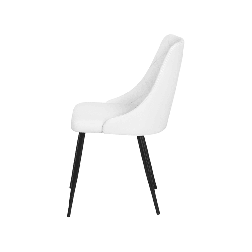 Conjunto de 2 cadeiras de jantar VALERIE Pele sintética Branco