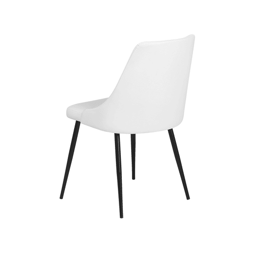 Conjunto de 2 cadeiras de jantar VALERIE Pele sintética Branco