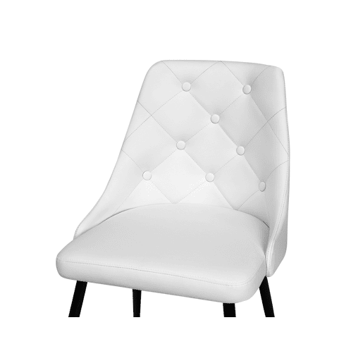 Conjunto de 2 cadeiras de jantar VALERIE Pele sintética Branco
