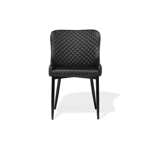 Conjunto de 2 cadeiras de jantar SOLANO Pele sintética Preto