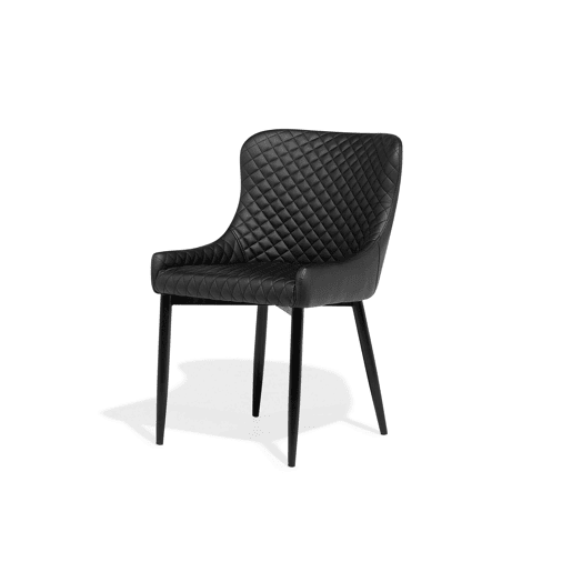 Conjunto de 2 cadeiras de jantar SOLANO Pele sintética Preto