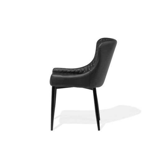 Conjunto de 2 cadeiras de jantar SOLANO Pele sintética Preto