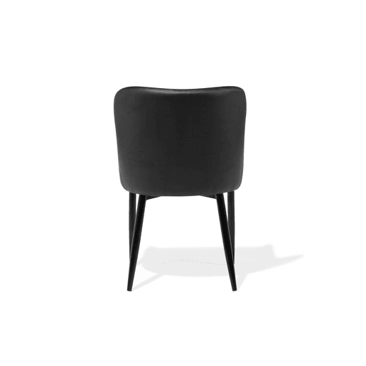 Conjunto de 2 cadeiras de jantar SOLANO Pele sintética Preto