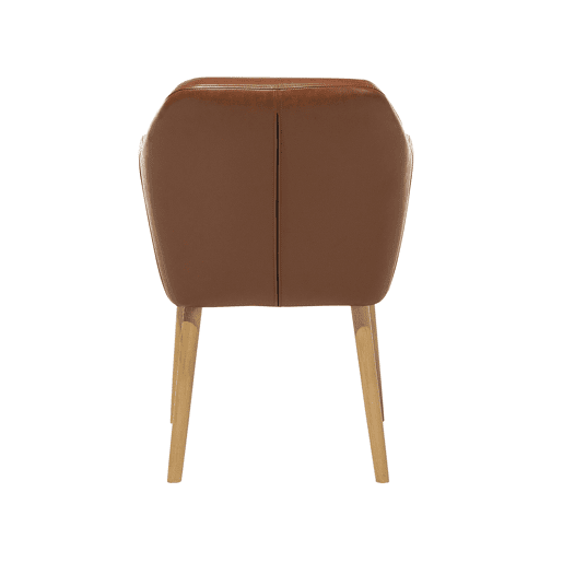 Cadeira de jantar YORKVILLE Pele sintética Castanho dourado