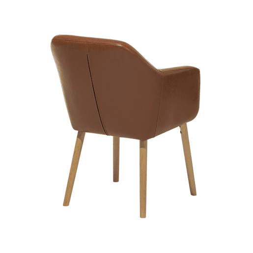 Cadeira de jantar YORKVILLE Pele sintética Castanho dourado