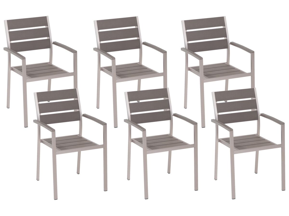 Beliani Silla de jardín VERNIO Gris