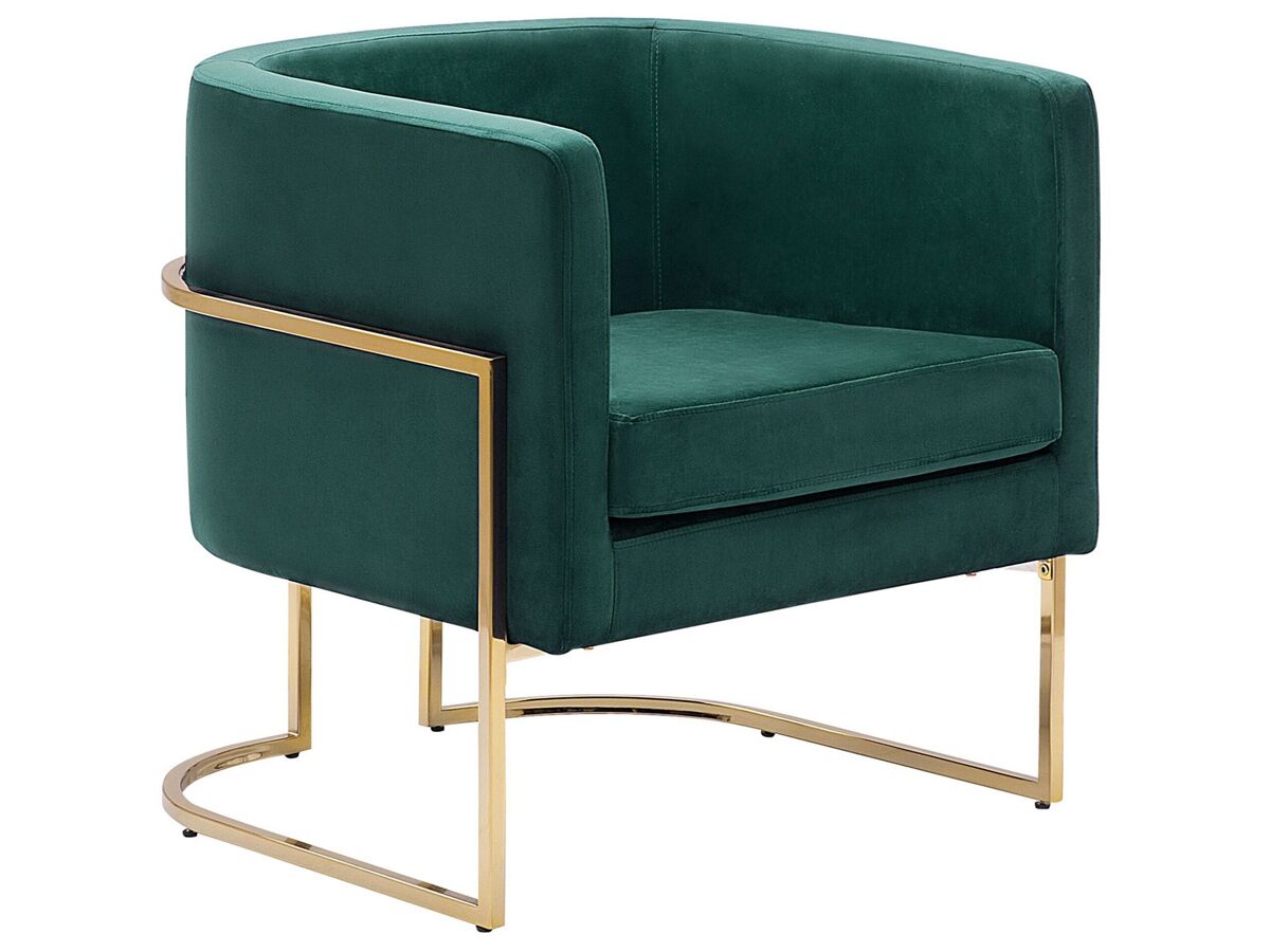 Beliani Sillón SIRKKA Verde Oscuro