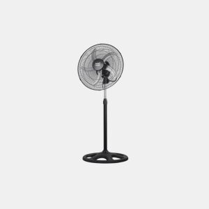 Ventoinha de chão em metal preto série reforçada 55cm