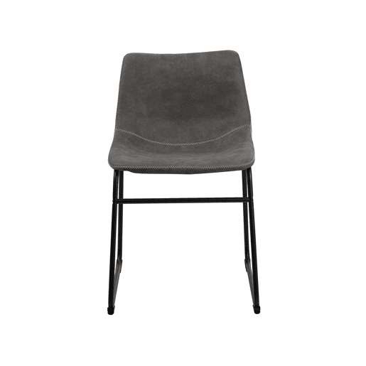 Conjunto de 2 cadeiras de jantar BATAVIA Cinzento escuro