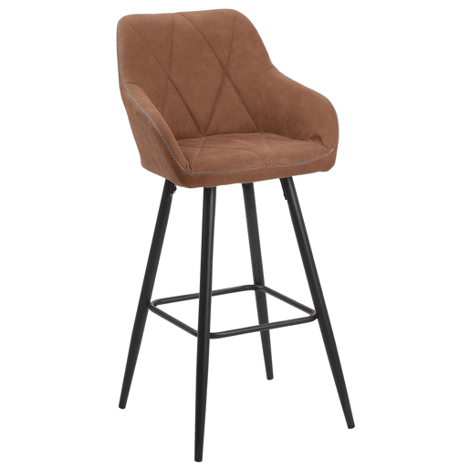 Conjunto de 2 bancos de bar DARIEN Castanho dourado