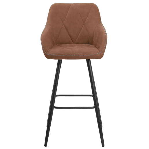 Conjunto de 2 bancos de bar DARIEN Castanho dourado