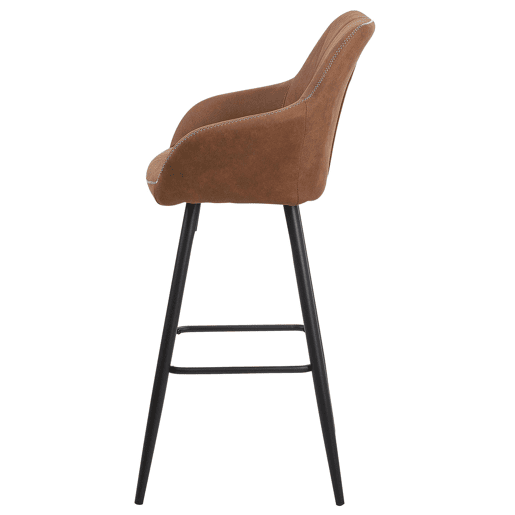 Conjunto de 2 bancos de bar DARIEN Castanho dourado