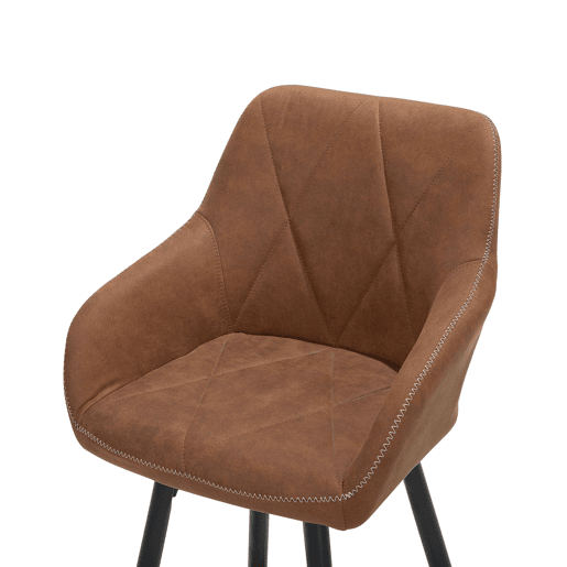Conjunto de 2 bancos de bar DARIEN Castanho dourado