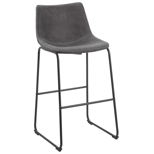 Conjunto de 2 bancos de bar FRANKS Cinzento Conjunto de 2 bancos de bar FRANKS Cinzento
