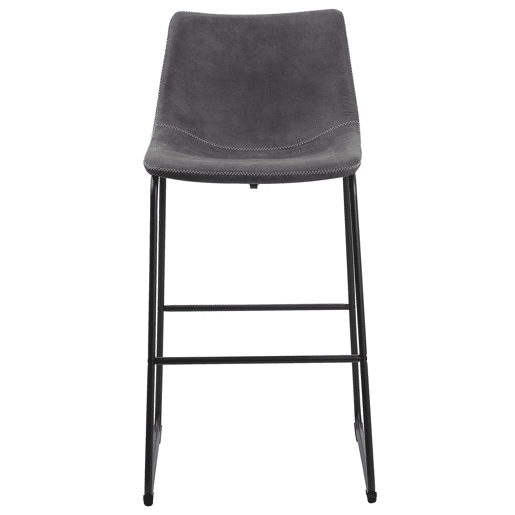 Conjunto de 2 bancos de bar FRANKS Cinzento Conjunto de 2 bancos de bar FRANKS Cinzento