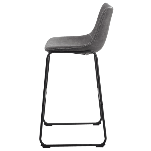 Conjunto de 2 bancos de bar FRANKS Cinzento Conjunto de 2 bancos de bar FRANKS Cinzento