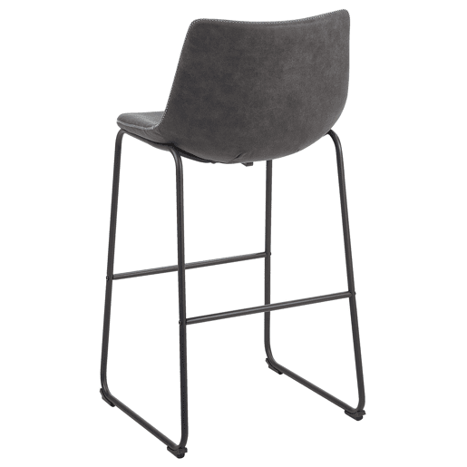 Conjunto de 2 bancos de bar FRANKS Cinzento Conjunto de 2 bancos de bar FRANKS Cinzento