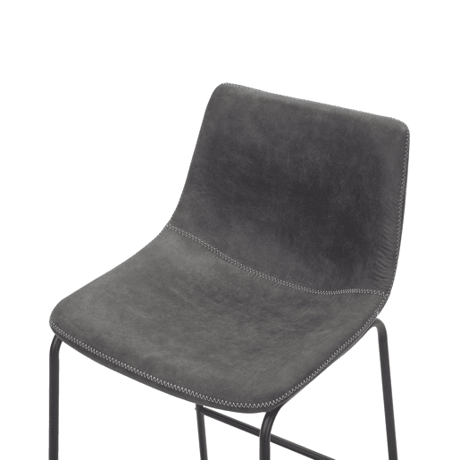 Conjunto de 2 bancos de bar FRANKS Cinzento Conjunto de 2 bancos de bar FRANKS Cinzento
