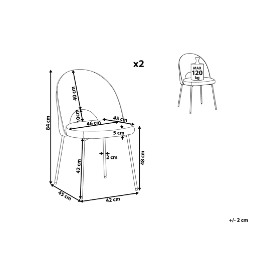 Beliani Cadeira de refeição COVELO