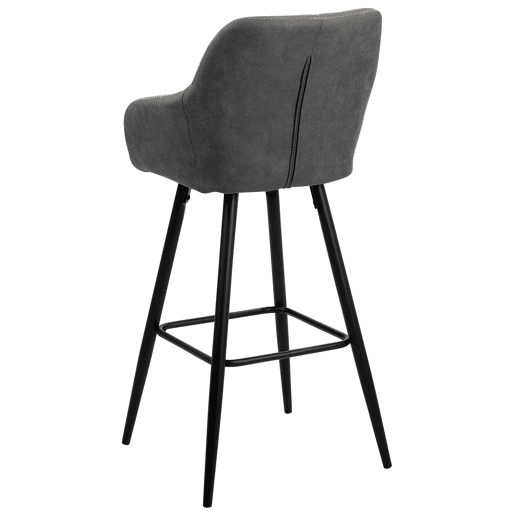 Conjunto de 2 bancos de bar DARIEN Cinzento Conjunto de 2 bancos de bar DARIEN Cinzento