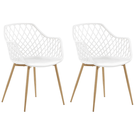 Conjunto de 2 cadeiras de jantar NASHUA Branco Conjunto de 2 cadeiras de jantar NASHUA Branco