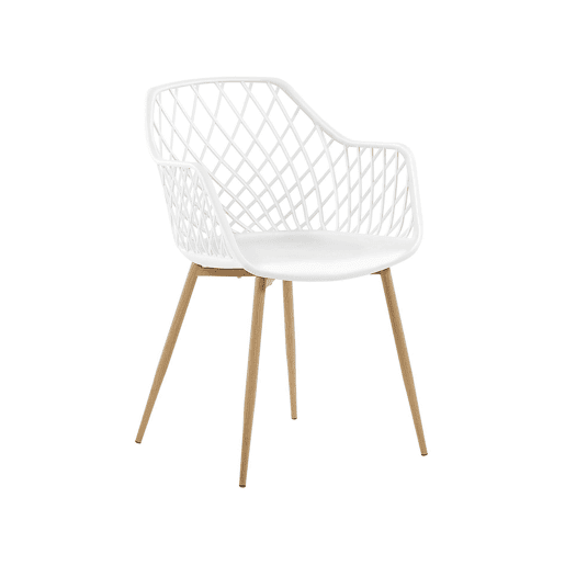 Conjunto de 2 cadeiras de jantar NASHUA Branco Conjunto de 2 cadeiras de jantar NASHUA Branco