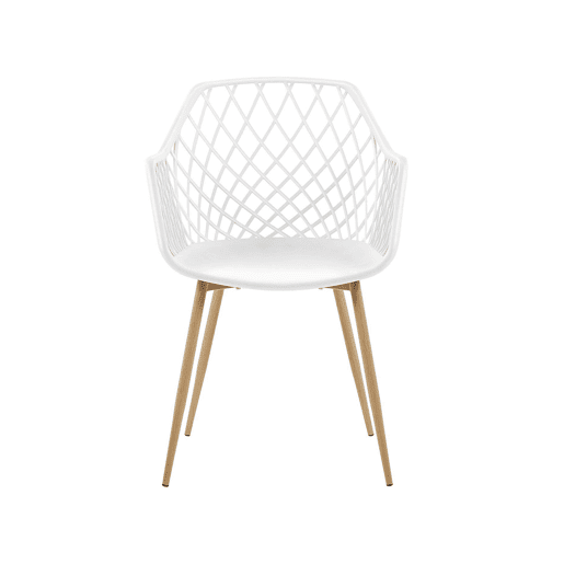 Conjunto de 2 cadeiras de jantar NASHUA Branco Conjunto de 2 cadeiras de jantar NASHUA Branco