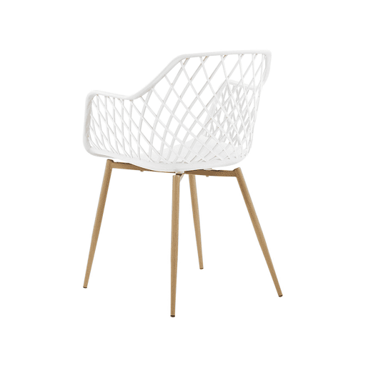 Conjunto de 2 cadeiras de jantar NASHUA Branco Conjunto de 2 cadeiras de jantar NASHUA Branco