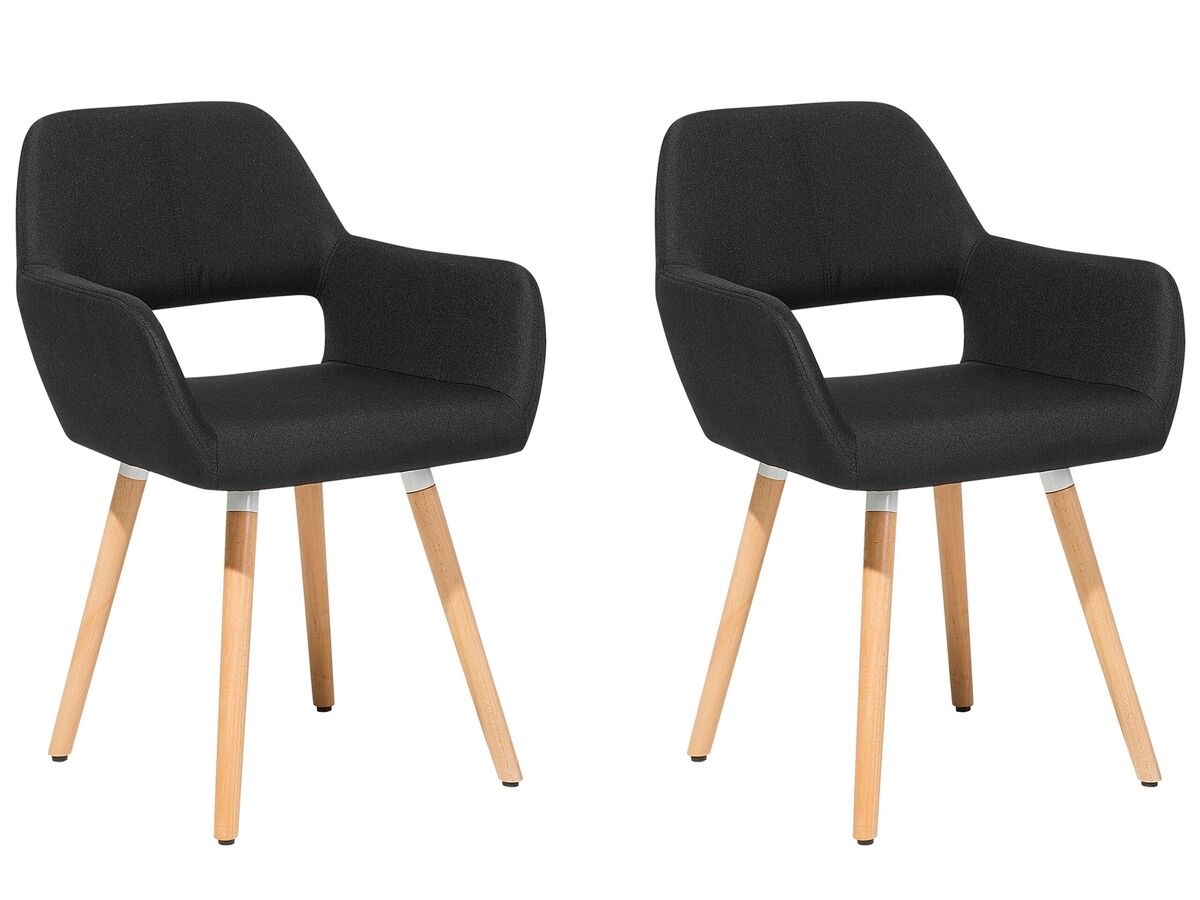 Beliani Silla de comedor CHICAGO Negro
