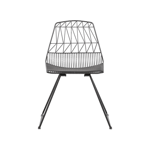 Conjunto de 2 cadeiras de jantar HARLAN Metal Preto