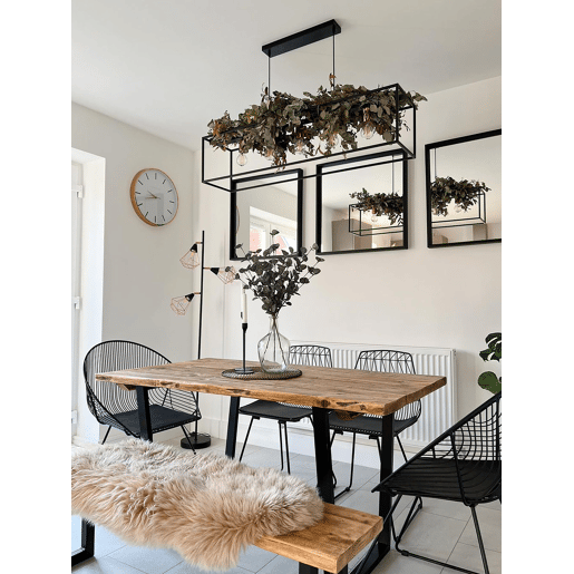 Conjunto de 2 cadeiras de jantar HARLAN Metal Preto