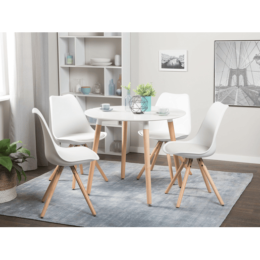 Conjunto de 2 cadeiras de jantar DAKOTA Branco Conjunto de 2 cadeiras de jantar DAKOTA Branco