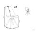 Beliani Silla de comedor DAKOTA Beliani Silla de comedor DAKOTA Blanco