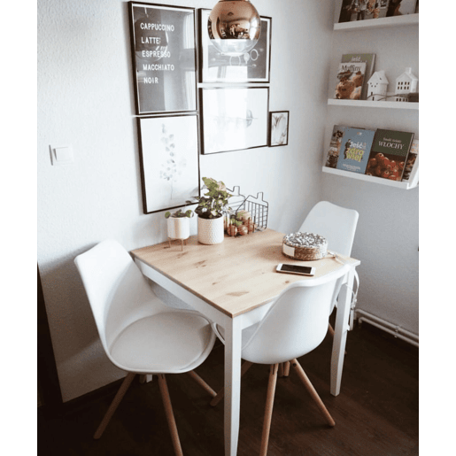 Conjunto de 2 cadeiras de jantar DAKOTA Branco Conjunto de 2 cadeiras de jantar DAKOTA Branco