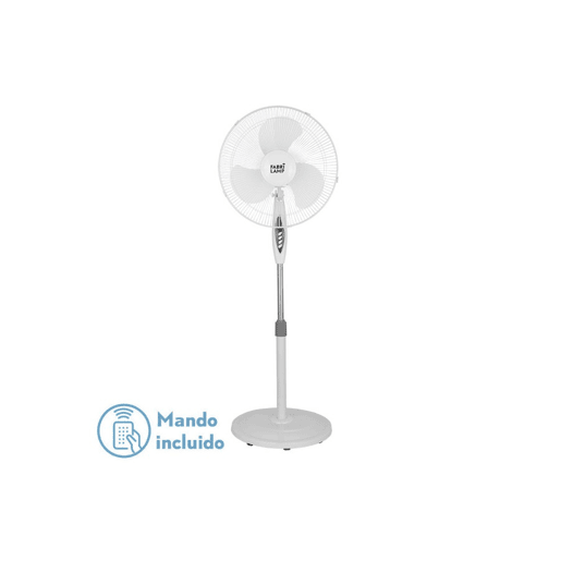 Ventoinha de pé metálica cor branca série bise 43cm