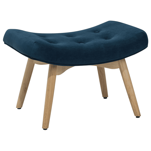 Poltrona com braços VEJLE Veludo Azul escuro Poltrona com braços VEJLE Veludo Azul escuro