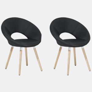 Conjunto de 2 cadeiras de jantar ROSLYN Preto