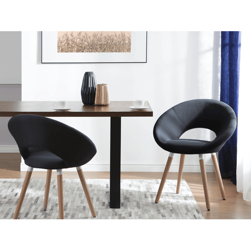Conjunto de 2 cadeiras de jantar ROSLYN Preto