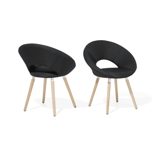 Conjunto de 2 cadeiras de jantar ROSLYN Preto