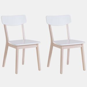 Conjunto de 2 cadeiras de jantar SANTOS Branco