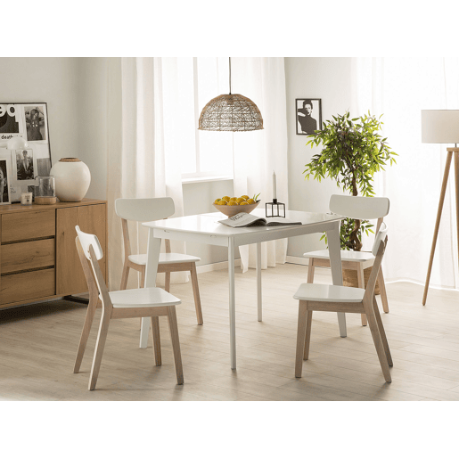 Conjunto de 2 cadeiras de jantar SANTOS Branco