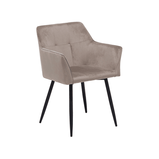 Conjunto de 2 cadeiras de jantar JASMIN Veludo Taupe