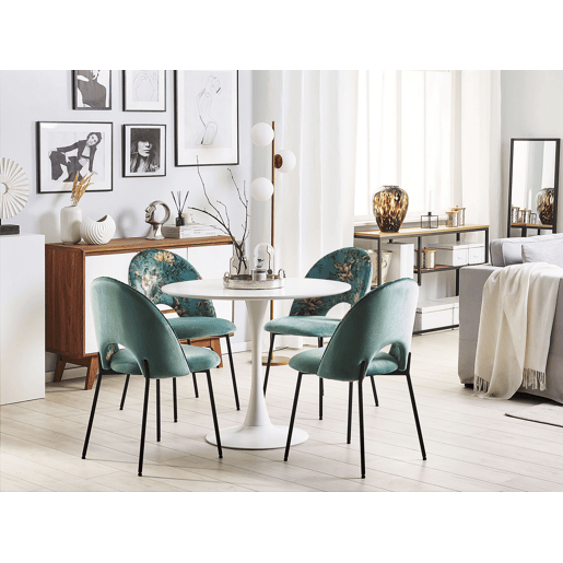 Conjunto de 2 cadeiras de jantar COVELO Veludo Verde menta