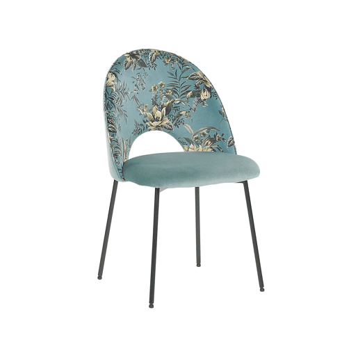 Conjunto de 2 cadeiras de jantar COVELO Veludo Verde menta
