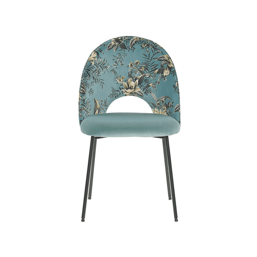 Conjunto de 2 cadeiras de jantar COVELO Veludo Verde menta